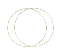 Milageto 2 pezzi Anelli a cerchio in metallo 5 mm Circle spesso colore oro multifunzionale per mestieri appesi a parete robusti, Diametro 50 Cm