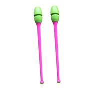 Milageto 2 Pezzi Bastoncini da Ginnastica collegabili Strumento ritmico Artistico per Bambini e Adulti Attrezzatura da Allenamento per Danza in Gomma, Style G