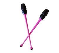 Milageto 2 Pezzi di Bastoncini da Ginnastica, Attrezzatura per l'allenamento di Ginnastica per Bambini e Adulti, Lunghezza 16,14", Esercizi rotatori, Rosa