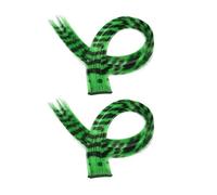 Milageto 2 pezzi di extension per capelli colorati, parrucchino, lisci, parrucca, accessori per capelli con riflessi alla moda per travestimenti cosplay e, Verde