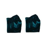 Milageto 2 pezzi di protezioni per scarpe da pole dance, accessori per abbigliamento, in velluto antiscivolo, protezioni per scarpe da spogliarellista, Dark Green M