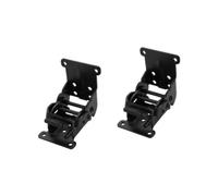 Milageto 2 pezzi di staffe pieghevoli con cerniere autobloccanti, supporto di estensione con blocco versatile e resistente con vite per mensole da lavanderia, Nero Opaco