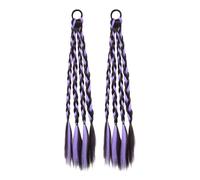 Milageto 2 pezzi di trecce, extension per trecce, extension per capelli intrecciati fai da te per feste, viaggi, festival, styling, spettacoli sul palco, Viola