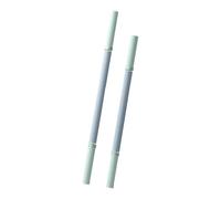 Milageto 2 Pezzi Massage Roller Stretching Sticks Calf Roller Strumenti Versatili in Acciaio Silicone NBR Allenamento Mobilità Posturale per, Argento