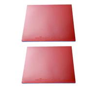 Milageto 2 Pezzi Pong Gomma Tavolo Tennis Gomma Spugna Racchetta Sostituzione Pratica Resistente Elevata Rotazione Buona Elasticità Adatta per Donne, Rosso