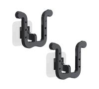 Milageto 2 pezzi porta pantofole da parete a forma di U, accessorio per bagni, semplice montaggio, ganci per scarpe appesi, organizer per scarpe, Nero
