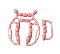 Milageto 2 Pezzi Rulli massaggianti muscolari Strumenti per Massaggio Gambe 23 Ruote Rulli massaggianti per rilassamento Muscolare per Cosce Mani Spalle Gambe, Rosa
