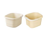 Milageto 2 pezzi vasca per pediluvio, secchio per pediluvio, vasca per lavaggio piedi leggera, per pediluvio SPA per uso domestico, per adulti, Senza Coperchio