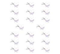 Milageto 20 pezzi di macchina per permanente digitale, scatola di filo di trazione, gadget per permanente, accessori per arricciacapelli robusti e, White B