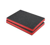 Milageto 2x schiuma per cassetta degli attrezzi, fogli di stoccaggio Epe per custodia rigida, rivestimento professionale rimovibile per cassetti per lavori, 45x50x3cm