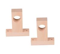 Milageto 2X Staffe per aste per Tende in Legno Staffe per aste per Tende Pratico Supporto Portatile per aste in Legno Staffa per Asta Romana per Finestra, Diametro del Foro 3 cm