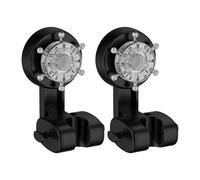 Milageto 2x Supporto per soffione doccia flessibile da parete, rimovibile, con ventosa potente, per bagno, appartamento, hotel, Nero