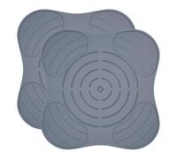 Milageto 2x Tappetino scolapiatti in silicone per scolapiatti da cucina, piccoli elettrodomestici, universale, facile da pulire, resistente al calore, Grigio