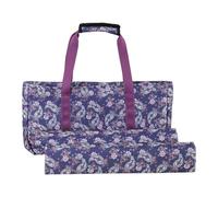 Milageto 3 Pezzi Borsa Mahjong Sacchetto Piastrelle Custodia Organizer Portatile in Poliestere con Compartimenti per Scatola Organizzazione Adatta a Gioco Tras, Viola