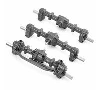 Milageto 3 Pezzi Ponti Elevated Metallici 1/16 Aumenta l'altezza da Terrain Set Assi Metallico molto Resistente Asse Ricambio, Titanio