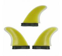 Milageto 3 Pezzi Set di Stabilizzatori da Surf Stabili Stabilizzatori con Attacco Doppia Linguetta Idrodinamiche per Surfisti , Giallo , G7/L