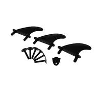 Milageto 3 Pezzi Surfboard Tail Fins Paddleboard Thruster Screws Soft Top Realizzati in TPU Robusto Adatti a Surfisti Che Amano La Potenza Adatti a attività, Nero