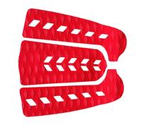 Milageto 3 Pezzi Tavola da Surf Traction Pad Skimboard Surf Traction Tail Pads Deck Grip - Rosso