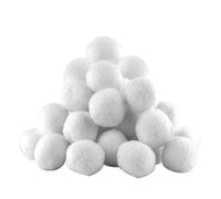Milageto 30 Pezzi Sfera di Neve Finta in Tessuto, Style to 1, 5 Cm