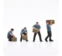 Milageto 4 Pezzi Figure in 1:64 Versatili Figurine di Lavoratori Resistente Modellismo per Modellisti, 1/64, Modello Finito Dipinto A Mano