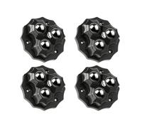 Milageto 4 Pezzi Ruote Girevoli Autoadesive Facili da Instre Ruote Girevoli a 360 Gradi Resistenti Rotelle per Mobili, Armadietti, Nero, style to 1