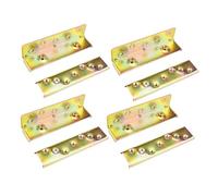 Milageto 4 pezzi Staffe per sponde del letto Ferramenta per mobili per testiere e pediere Supporto Raccordi premium Connettore per telaio del letto in legno, 6 Inch 2mm Thick