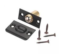 Milageto 4x Hardware per Porta con Chiusura a Sfera Nera, Chiusure a Sfera Versatili E Sicure, Serratura con Perline per Porta Del Cancello Del Bagno, Armadio,