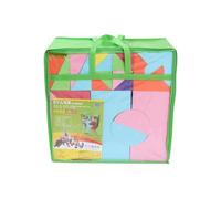 Milageto 57 Pezzi Blocchi in Schiuma Eva Vivaci | Set da Gioco Morbido, Forme Geometriche Assortite, Giocattolo, per Scuola infanzia, Bambini, Neonati