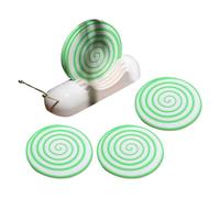 Milageto 6 pezzi sottobicchieri rotondi per bevande, sottobicchieri antiscivolo, leggeri, isolanti dal calore, per cucina, ristorante, bar, decorazione, Verde