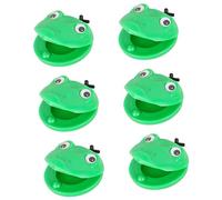 Milageto 6x Strumento a percussione per dita a mano Carini giocattoli educativi per la prima infanzia Clap Board musicali per bambini