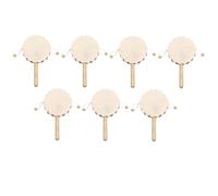 Milageto 7X Fai da Te sonaglio in Legno Grezzo Non finito Strumento di apprendimento educativo Mini Giocattolo Giocattolo in Legno Non finito per