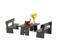 Milageto 8 Pezzi Set Tavolo e Sedie in Miniatura Tavolo in Miniatura Moderno Mobili per Casa Delle Bambole, SET No-1 8PCS
