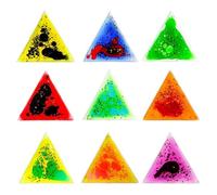 Milageto 9 Pezzi di Giocattoli liquidi Morbidi sensoriali, Piastrelle di Movimento Liquido, Facili da Pulire, Giocattolo Portatile e Innovativo per la Sala, 15x13 Cm