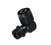 Milageto Adattatore Girevole Regolatore Subacqueo Connettore Frusta 360 Gradi per Secondo Stadio 9/16-18 Ottone Cromato Resistente All’acqua Salata Migliore, Black, 90 Degree