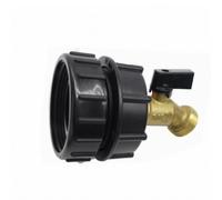 Milageto Adattatore Rubinetto IBC in Ottone Raccordo Serbatoio Valvola Leva Connettore Filettato Corpo Metallo Uscita Liquidi, 62mm Filettatura Fine A Rubinetto Da 6 Punti