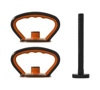 Milageto Adattatore Universale per Manubrio da Kettlebell per Allenamento Portatile, Leggero E Facile da Installare, Realizzato in Resistente Materiale PP, Nero 2 Maniglia 1 Asta