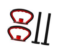 Milageto Adattatore Universale per Manubrio da Kettlebell per Allenamento Portatile, Leggero E Facile da Installare, Realizzato in Resistente Materiale PP, Rosso 2 Maniglia 2 Asta