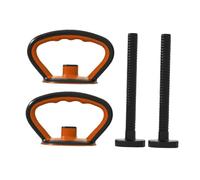 Milageto Adattatore Universale per Manubrio da Kettlebell per Allenamento Portatile, Leggero E Facile da Installare, Realizzato in Resistente Materiale PP, Nero 2 Maniglia 2 Asta