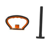 Milageto Adattatore Universale per Manubrio da Kettlebell per Allenamento Portatile, Leggero E Facile da Installare, Realizzato in Resistente Materiale PP, Nero 1 Maniglia 1 Asta