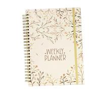 Milageto Agenda settimanale, quaderno, organizer per la produttività, organizer personale, planner accademico, 71 fogli per viaggi, ufficio, casa, famiglia, Fiori Rossi