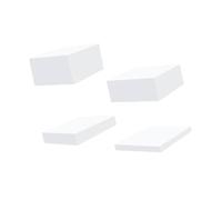 Milageto Alzata per Alimenti, 4 Pezzi, in Acrilico, per espositore a cubo, a 5 Lati, espositore per Buffet, per nidificazione, per Alimenti da Collezione, Bianco l
