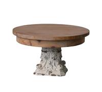 Milageto Alzata per Dolci Espositore Torta Piatto Frutta Vassoio Dessert in Legno Stabile Rustico Adatto a Cucina Eventi Decorazione Regalo, 23.5x14 Cm