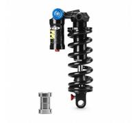 Milageto Ammortizzatore Posterior Molla Bobina Sospensione Smorzatore Dorsale Supporto Morsetto Occhiello Lega Alluminio Acciaio Regolabile Adatto per Mountain Bike Discesa Elettriche, Nero, 185mm