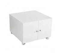 Milageto Armadietto Ufficio Acciaio Doppi Sportelli Credenza Archivio Basso Base Contenitore Acciaio Resistente con Pomelli, Altezza 450mm, Larghezza 600mm, Profondità 600mm