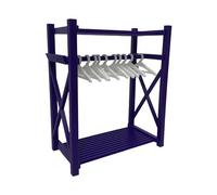 Milageto Armadio per Casa delle Bambole Guardaroba Mobili Accessorio Ornamento Robusto con Ampio Spazio Grucce Adatto per Regali E Decorazioni, Viola