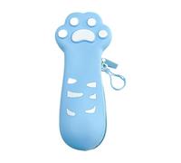 Milageto Astuccio portapenne in silicone, piccolo, elegante, multiuso, per bambini e donne, grande capacità, per cosmetici e trucchi, con cerniera, Azzurro