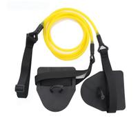 Milageto Ausilio Nuoto Allenamento Bracciata Pagaia Mano con Cinghia Attrezzo Resistenza per Presa E Potenza Trazione Struttura, Giallo, Allenatore Di Nuoto Triangolare Antiruggine, 20 Libbre