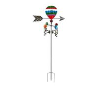 Milageto Banderuola a Forma di Mongolfiera, banderuola Decorativa per Giardino, Ornamentale Dipinta a Mano Multicolore, indicatore di direzione del