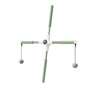 Milageto Bastoncini da 2 in 1 per Allenamento posturale Corretto, Corda per Saltare Senza Fili con Schiena Aperta Incrociata per Adolescenti, Bambini e, Verde