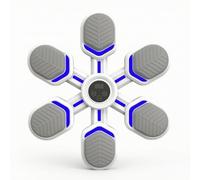 Milageto Bersaglio da Parete con Sei Pad Compatto Bersaglio da Pugilato Elettronico Multifunzione Punzonatrice per Adulti, Bianco, Fiocco Di Neve Con Contatore A 9 Marce
